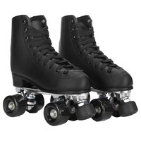 Chaussures de patin à roulettes noires classiques Patins Quad élégants pour les loisirs pour adultes