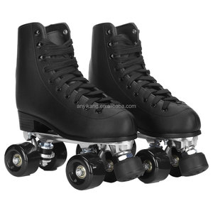 Scarpe classiche con <span class=keywords><strong>pattini</strong></span> <span class=keywords><strong>a</strong></span> <span class=keywords><strong>rotelle</strong></span> nere eleganti <span class=keywords><strong>pattini</strong></span> Quad per adulti - Product Image 2
