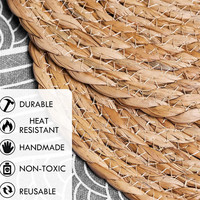 Tissage fait main Nature Jute rotin napperon caboteur jacinthe d'eau paille tressée tapis de Table rond décor à la maison