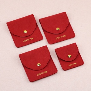 Rings Jewelry Top Factory Custom logo Velvet <b>Watch</b> Pouch Bag Microfiber Suede Jewelry Packaging Bag Pouch for Jewelry Display - Product Image 4