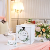Personnalisé personnalisé indien blanc en bois cartes d'invitation de mariage lettre et doux titulaire boîte boîtes de verrouillage