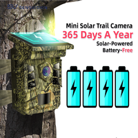 Caméra de chasse GPS 4K avec panneau solaire intégré, détection de mouvement PIR invisible 940NM, vision nocturne, contrôle par application