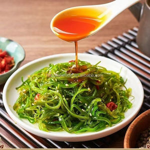 Salade d'algues nori japonaises surgelées assaisonnées avec graines de sésame, wakame vert frais style Chuka, emballage commercial, emballage OEM - Product Image 5