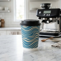 Gobelet à café en papier à double paroi jetable personnalisable pour boissons chaudes, thé au lait, emballage à emporter de haute qualité