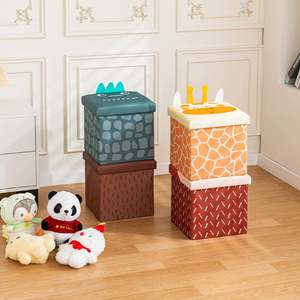 Baúl de Juguetes Plegable Oxford con Tapa, Otomana de Almacenamiento para Niños, 30*30*30cm - Product Image 3