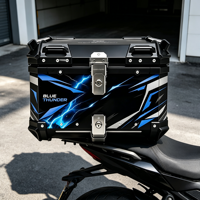 Boîte de rangement pour moto en alliage d'aluminium imperméable, personnalisée, pour l'extérieur, compatible avec toutes les motos