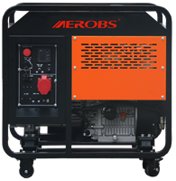 AEROBS 12kW 13kW Dieselgenerator 15kVA 16kVA Stromaggregat V-Twin Doppelzylinder Luftgekühlter Tragbarer Dieselgenerator Elektrisch Startbar