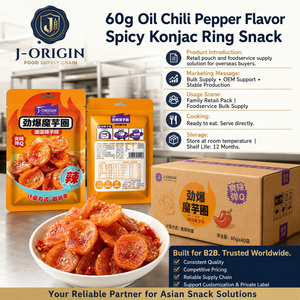 60g Bague de Konjac Épicée Saveur Piment Huileux Prête à Consommer, Snack Alimentaire Asiatique, Fournisseur OEM Marque Privée - Product Image 4