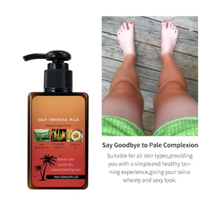 مجموعة لوشن تسمير الجسم بدون خطوط بعلامة تجارية خاصة، نباتي، ذو مظهر طبيعي، مقاوم للماء، لوشن تسمير ذاتي للبشرة السمراء - Product Image 3