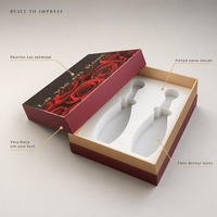 Boîte d'emballage personnalisée pour whisky, couvercle et base rigides, étui double bouteille avec insert en mousse éponge, matériaux recyclés pour cadeau de marque de luxe