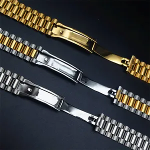 الصلبة حزام (استيك) ساعة حزام ساعة اليد أجزاء للتغيير حزام ساعة اليد الفولاذ المقاوم للصدأ مخصصة ل فستان فاخر Rollex العلامة التجارية
