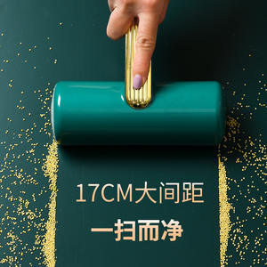 ลูกกลิ้งกำจัดขนสัตว์แบบพกพา ขนาดกว้าง 17 ซม. สำหรับกำจัดขนเสื้อผ้า พร้อมฝาปิดและล้อฉีกออกได้ - Product Image 1