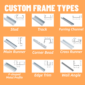 Perfil de Acero Galvanizado de Grado Marino para Drywall, Montante Metálico y Riel, Estructura de Acero CE, Quilla Ligera <span class=keywords><strong>Trinidad</strong></span> - Product Image 2