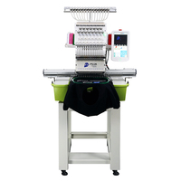 Machine à broder industrielle à tête unique 15 aiguilles pour casquettes et t-shirts, avec nouveau moteur et engrenage, pour usage domestique