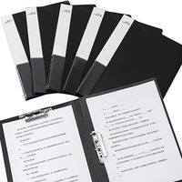 Classeur à couverture en plastique PP format A4 avec logo personnalisé, avec clip à ressort métallique pour le rangement de documents papier