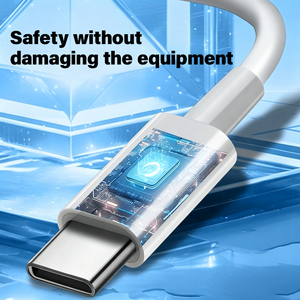 USB C TO USB C 100W PD ชาร์จเร็ว5A 2M TPE Braid สายป้องกันสำหรับ iPhone 16/แล็ปท็อป/แท็บเล็ต - Product Image 2