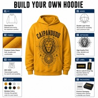 Sweat-shirt à capuche personnalisé pour homme, brodé, 100 % coton, coupe oversize, manches longues, style décontracté urbain, collection printemps-automne
