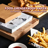 Papier d'emballage pour hamburgers et sandwichs imprimé sur mesure en gros, qualité alimentaire, imperméable et résistant à la graisse, pour napperons de restaurant