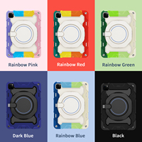Étuis de protection robustes personnalisés antichoc en silicone avec béquille pour tablettes 10,2 pouces (7e/8e/9e génération) avec support rotatif