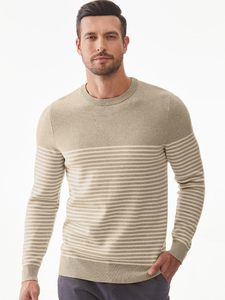 <span class=keywords><strong>Maglione</strong></span> da <span class=keywords><strong>uomo</strong></span> Casual <span class=keywords><strong>Slim</strong></span> <span class=keywords><strong>Fit</strong></span> a girocollo a righe lavorato a maglia a maniche lunghe top con Logo caldo con scritta autunnale - Product Image 6