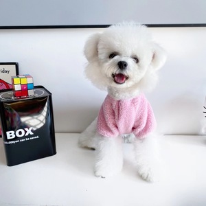 Nouveau sweat-shirt Daisy pour animaux de compagnie, rose clair, épais et chaud, pour petits chiens, Teddy, Bichon Frise - Product Image 1