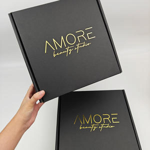 Luxury Wholesale <b>Large</b> Black Cardboard Rigid <b>Boxes</b> with Custom Logo Printed Matt Lamination for Apparel Shipping Packaging - Product Image 3