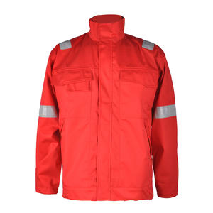 بيع بالجملة Xinke واقية حمراء مقاومة للحريق ملابس العمل زي موحد ملابس مثبطة للهب للعمال - Product Image 4