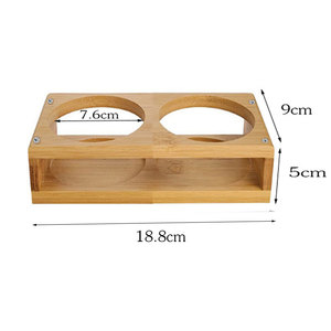 Estante de bambú para especias, estante de almacenamiento de cocina de madera con 2 y 3 orificios para organizar botellas de condimentos, diseño minimalista - Product Image 4