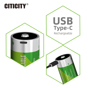 CITICITY Baterías Recargables D de 1.5V y 7400mAh, Batería de Larga Duración Precargada, Más de 1000 Ciclos de Carga para Electrónica del Hogar - Product Image 1