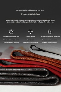 Cama de Cuero Genuino de Lujo Moderna de Alta Gama con Cabecera y Respaldo, Tamaño Doble, Queen y King, <span class=keywords><strong>Precio</strong></span> al por Mayor - Product Image 6