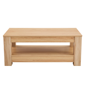 Tavolino Moderno e Pratico in Noce, Design con Doppio Ripiano in MDF, Ideale per Soggiorno, Camera da Letto e Studio - Product Image 1