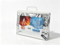 Sac isotherme réutilisable à 3 couches avec poignée Flexiloop, garde les aliments chauds/froids/congelés pour les courses et les pique-niques