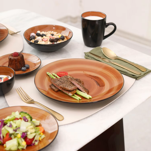 ชุดภาชนะบนโต๊ะอาหารทำความสะอาดง่าย ชุดชามเซรามิกมีสไตล์อบอุ่น ชุดภาชนะบนโต๊ะอาหารผลิตในประเทศจีน - Product Image 5