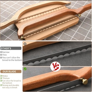 Couteau à <span class=keywords><strong>pain</strong></span> en bois dentelé <span class=keywords><strong>avec</strong></span> poignée ergonomique pour trancher les bagels et le <span class=keywords><strong>pain</strong></span> au <span class=keywords><strong>levain</strong></span> - Product Image 6