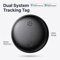 Traceur intelligent anti-perte double système compatible avec Apple Find My et Google Find Hub, localisateur de clés avec buzzer 80 dB pour usage quotidien