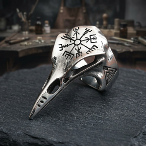 European Style <b>Titanium</b> Steel Bird Beak <b>Ring</b> Silver Men's Punk Animal Retro Jewelry Gift Made in Dongguan - Product Image 3