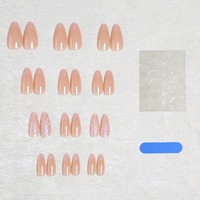 K047 Ongles à presser 3D transparents effet aurore nude, style occidental minimaliste et élégant, ABS de qualité supérieure, MOQ1, vente en gros, stock disponible