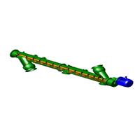 Auger spirale de 273 mm à vendre, auger de transport de ciment avec entraînement d'auger