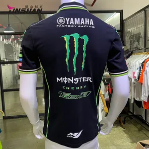 Camisas polo para motociclismo uniforme de equipe de corrida por sublimação personalizada por atacado