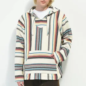 oem manufacturer designer striped pullover blanket custom vendors men's hoodies & sweatshirts