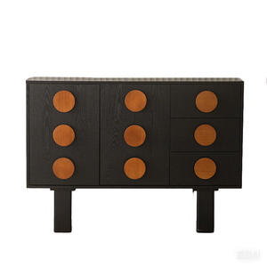 Aparador Vintage de Madera Maciza con Nueve Cajones, 900 mm+, Mueble de Almacenamiento para Sala de Estar - Product Image 5