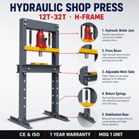 Presse hydraulique à cadre en H de 30 tonnes avec manomètre