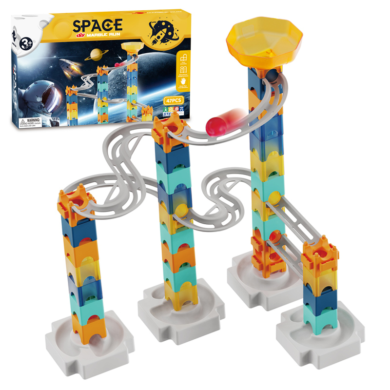 Ben & Bel Pista Per Biglie Marble Run – Set Da Costruzione STEM Con 48 Pezzi, Biglie Fosforescenti, Per Bambini 4-7 Anni - 2