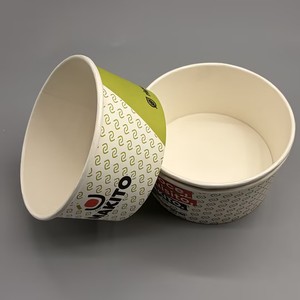 Bol à soupe de nouilles biodégradable, jetable, à paroi simple, avec logo personnalisé pour emballage à emporter - Product Image 4