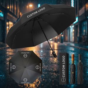 Promotion Wholesale 21 Inch 8k Plastic Handle Straight <b>Umbrellas</b> Cheap Clear <b>Windproof</b> Folding <b>Umbrella</b> for the Rain with Logo - Product Image 3