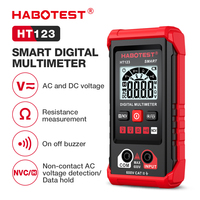 HABOTEST HT123 Multimeter Digital Auto Multi-meter 2000 Counts True RMS Pengukur Tegangan AC DC Resistansi Tes NCV dengan LCD