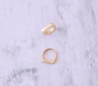 Anpassbare einfache Edelstahl-Gold platte Minimalisti scher böhmischer Siegelring Gravierbarer leerer Balken name für Damen schmuck