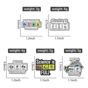 Mất một chút thời gian suy nghĩ định kỳ các yếu tố bảng tuần hoàn chân màu yếu tố hóa học Trâm khoa học thí nghiệm ve áo Pin men - Product Image 6