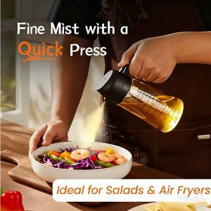 Logo personalizzato 470ml bottiglia <span class=keywords><strong>Spray</strong></span> <span class=keywords><strong>olio</strong></span> di vetro 2-in-1 <span class=keywords><strong>olio</strong></span> d'oliva Mister Dispenser per il commercio all'ingrosso e cucina - Product Image 3