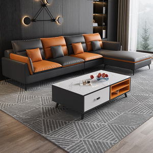 Divano Modulare di Lusso Italiano Imbottito in Due Colori con Chaise Longue a Prezzo di Rivenditore - Product Image 6